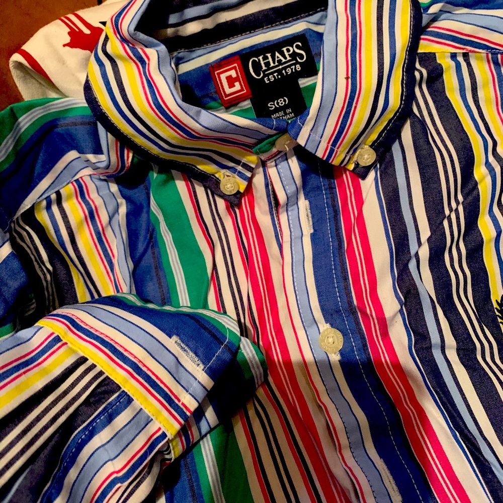 Boys Chaps button down long sleeve shirt